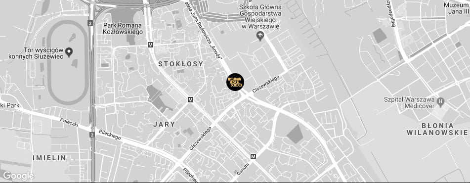Broadway Musical School Warszawa Ursynów 1 mapa