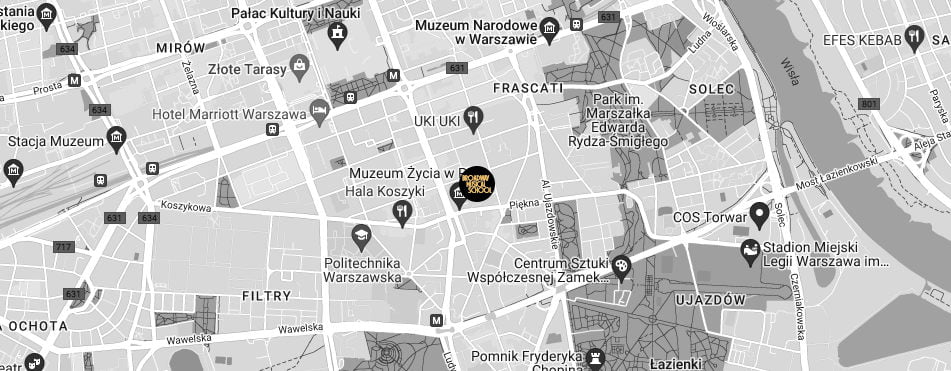 Broadway Musical School Warszawa - Centrum mapa